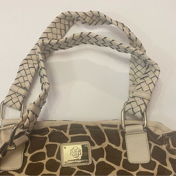 Dana Buchman Brown & Cream Animal Print Women's Large Handbag-Mobwife - Picture 2 of 15
